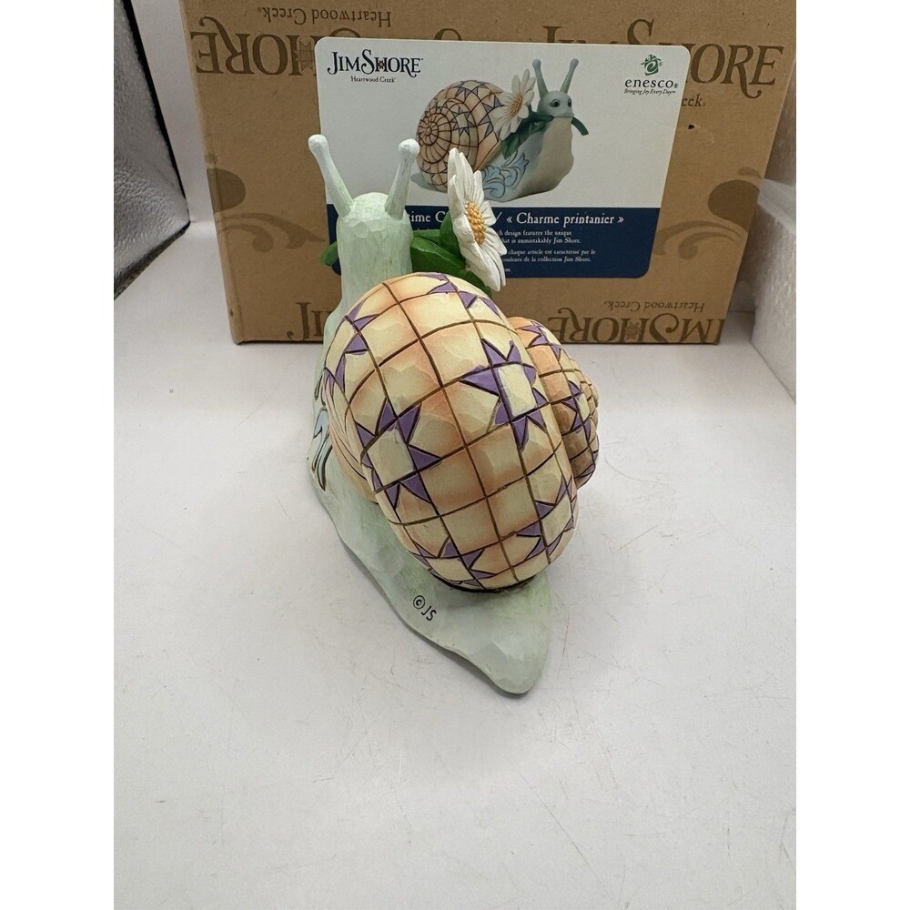Jim Shore Heartwood “Springtime Charmer” Snail Figurine New In Box 6017782 - Picture 4 of 7